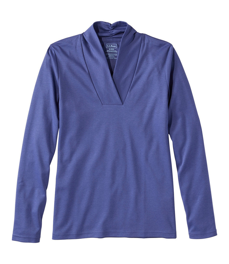 Women's Pima Cotton Tee, Shawl Long-Sleeve | L.L.Bean on sale