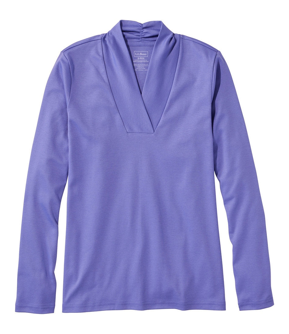 Women's Pima Cotton Tee, Shawl Long-Sleeve | L.L.Bean on sale