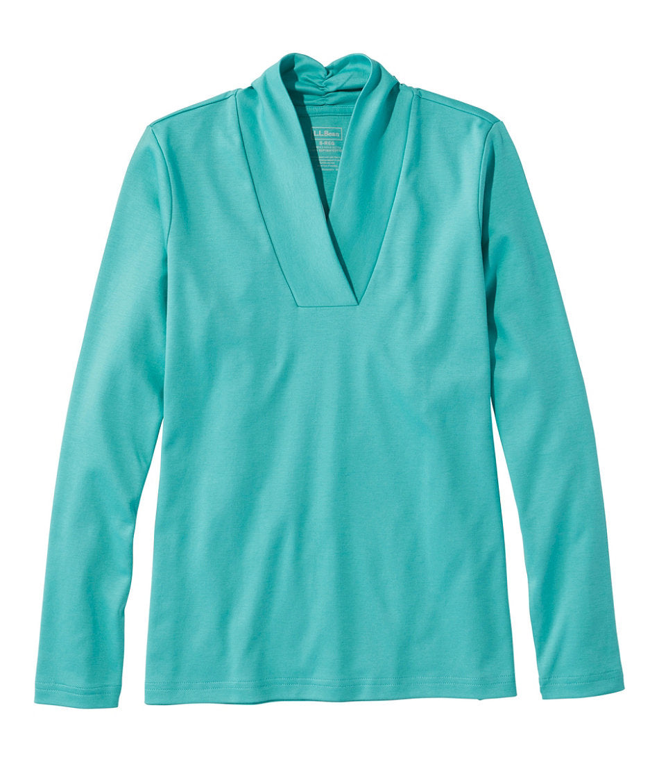 Women's Pima Cotton Tee, Shawl Long-Sleeve | L.L.Bean on sale
