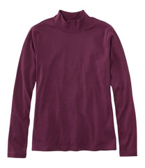 Women's Pima Cotton Tee, Long-Sleeve Mockneck | L.L.Bean outlet