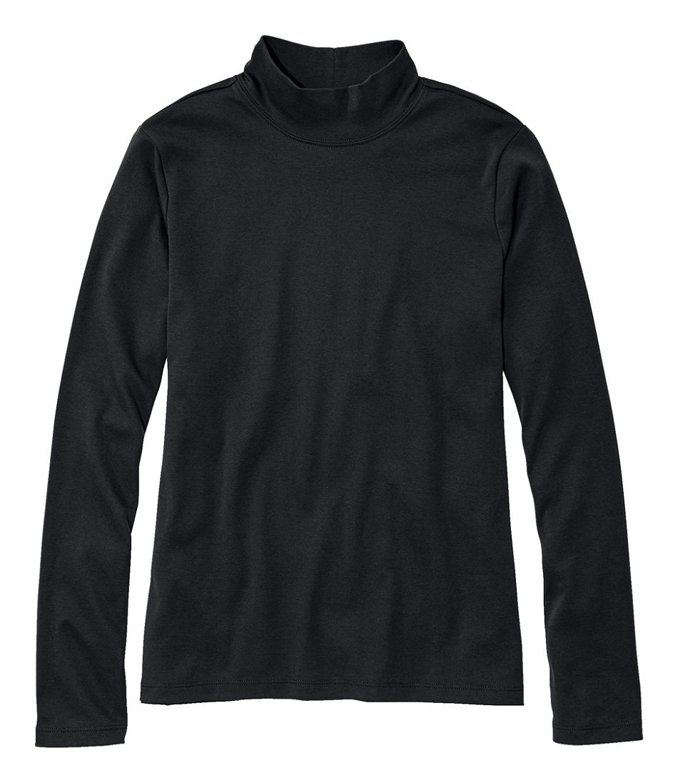 Women's Pima Cotton Tee, Long-Sleeve Mockneck | L.L.Bean outlet