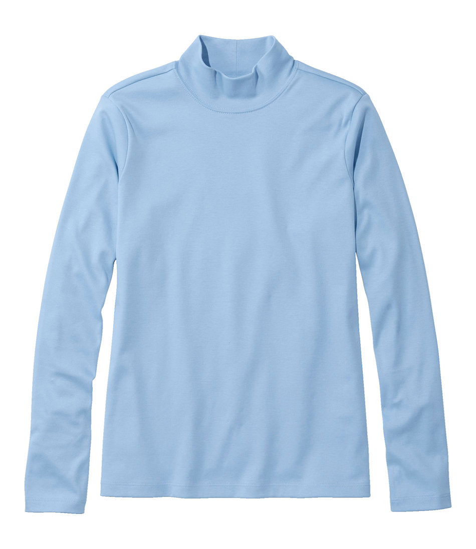 Women's Pima Cotton Tee, Long-Sleeve Mockneck | L.L.Bean outlet