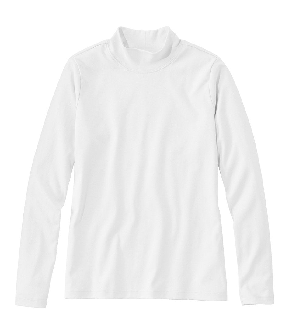 Women's Pima Cotton Tee, Long-Sleeve Mockneck | L.L.Bean outlet