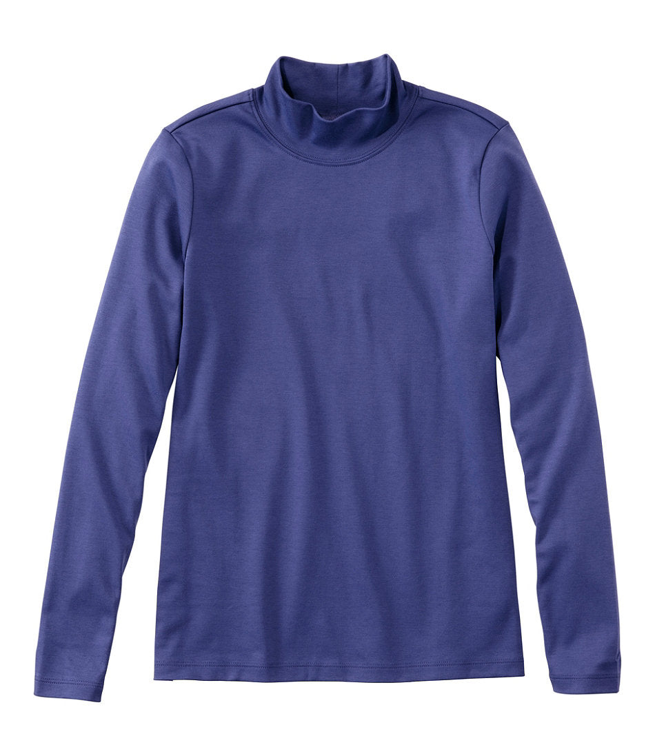 Women's Pima Cotton Tee, Long-Sleeve Mockneck | L.L.Bean outlet