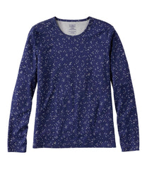 Women's Pima Cotton Tee, Long-Sleeve Crewneck Print | L.L.Bean sale