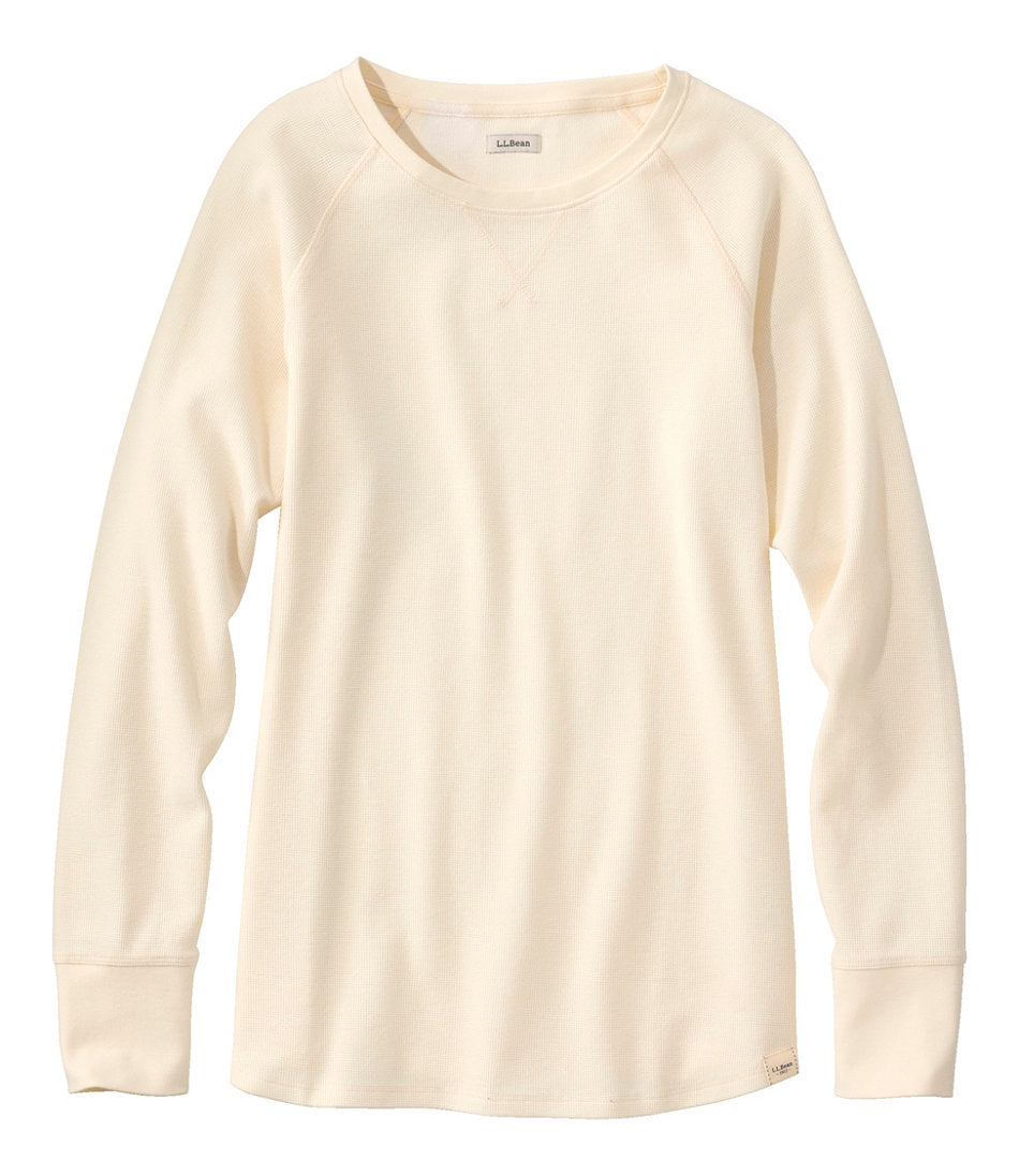 Women's Unshrinkable Mini-Waffle Tee, Long-Sleeve Crewneck | L.L.Bean for sale