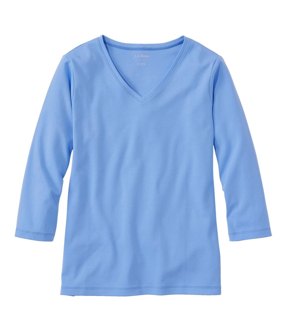 Women's L.L.Bean V-Neck, Three-Quarter-Sleeve | L.L.Bean on sale