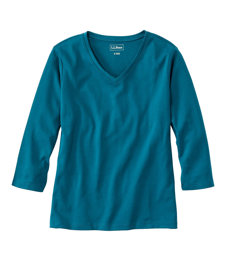 Women's L.L.Bean V-Neck, Three-Quarter-Sleeve | L.L.Bean on sale