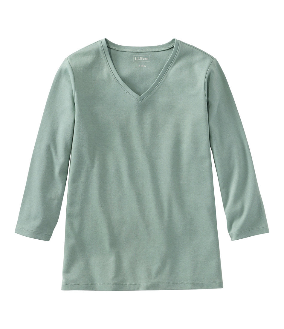 Women's L.L.Bean V-Neck, Three-Quarter-Sleeve | L.L.Bean on sale
