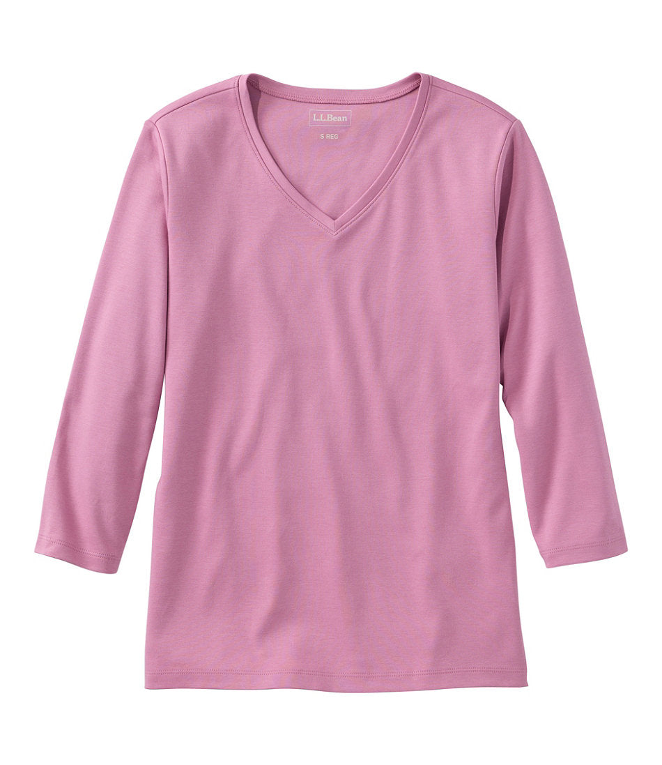 Women's L.L.Bean V-Neck, Three-Quarter-Sleeve | L.L.Bean on sale