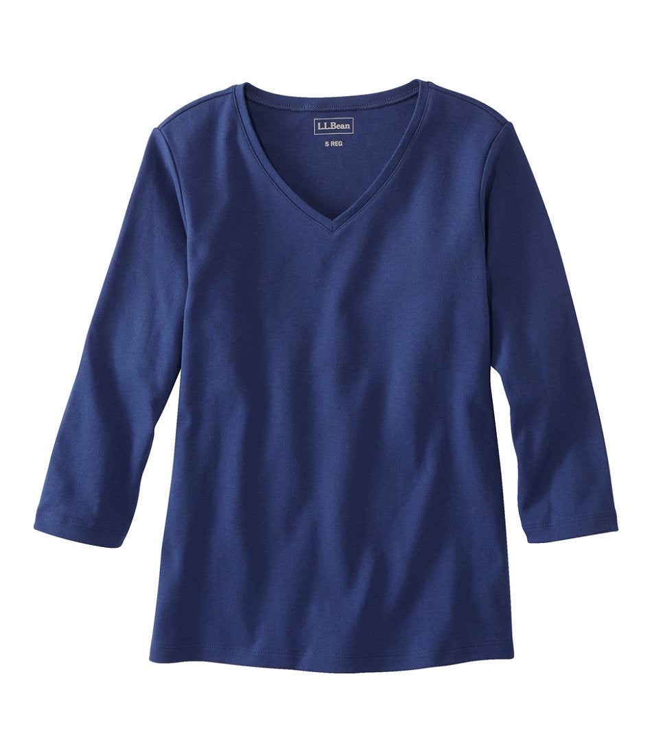 Women's L.L.Bean V-Neck, Three-Quarter-Sleeve | L.L.Bean on sale