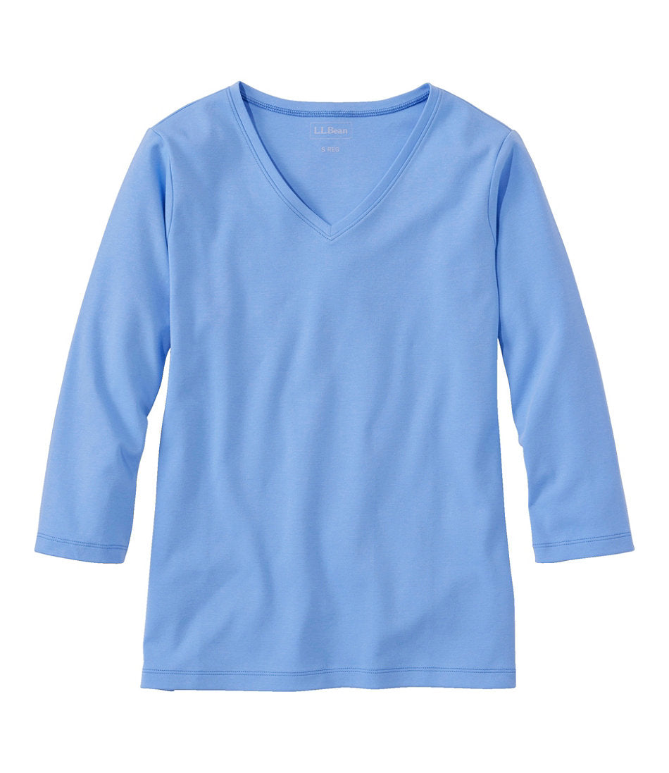 Women's L.L.Bean V-Neck, Three-Quarter-Sleeve | L.L.Bean on sale