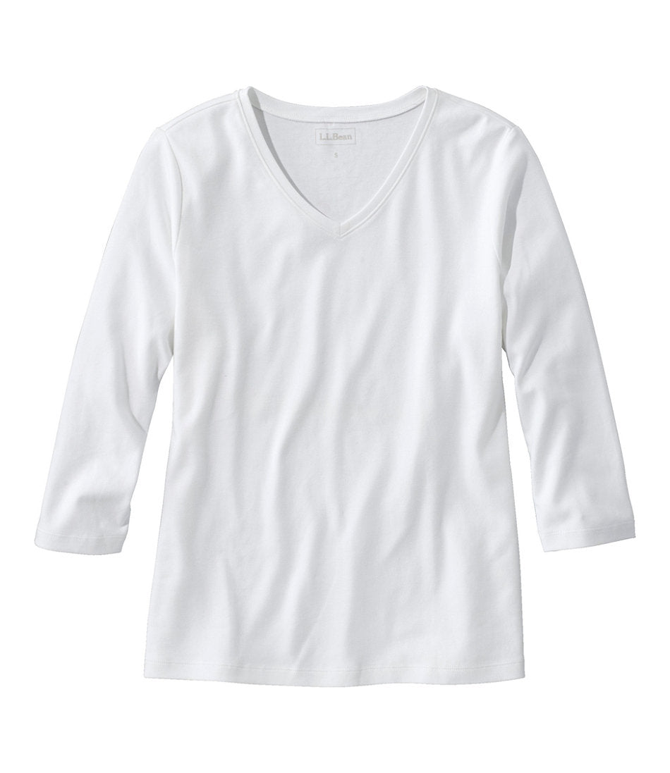Women's L.L.Bean V-Neck, Three-Quarter-Sleeve | L.L.Bean on sale
