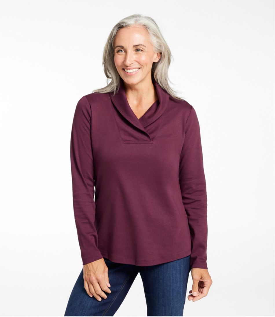 Women's L.L.Bean Pullover, Long-Sleeve Shawl Collar | L.L.Bean outlet