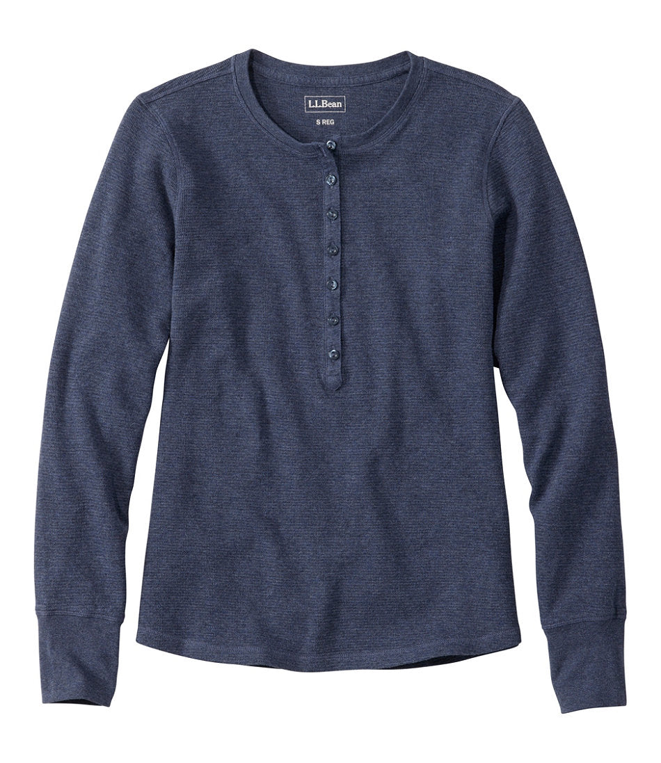 Women's Waffle-Knit Henley | L.L.Bean online