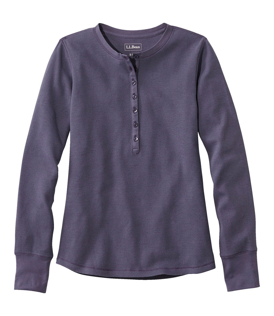 Women's Waffle-Knit Henley | L.L.Bean online