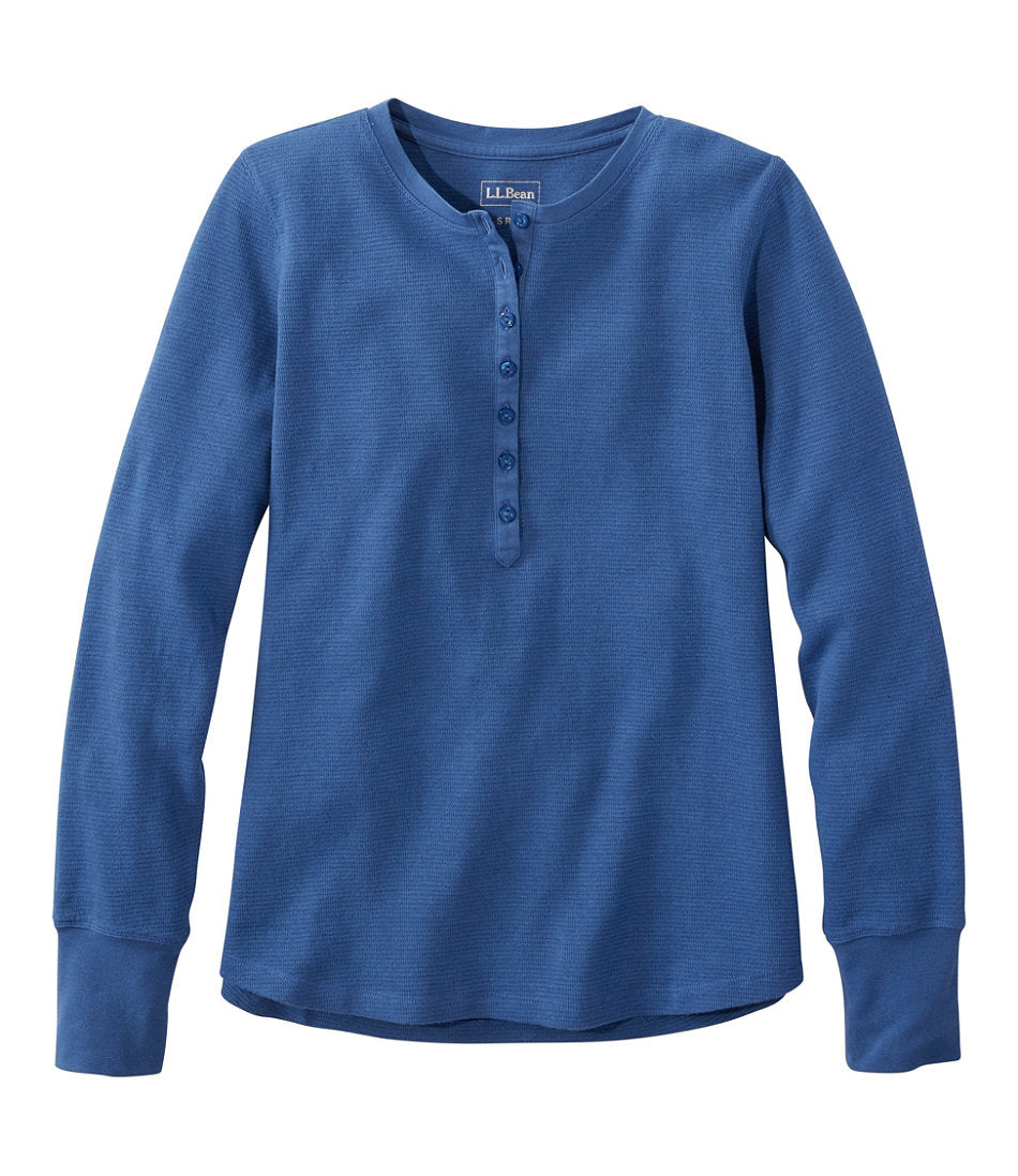 Women's Waffle-Knit Henley | L.L.Bean online