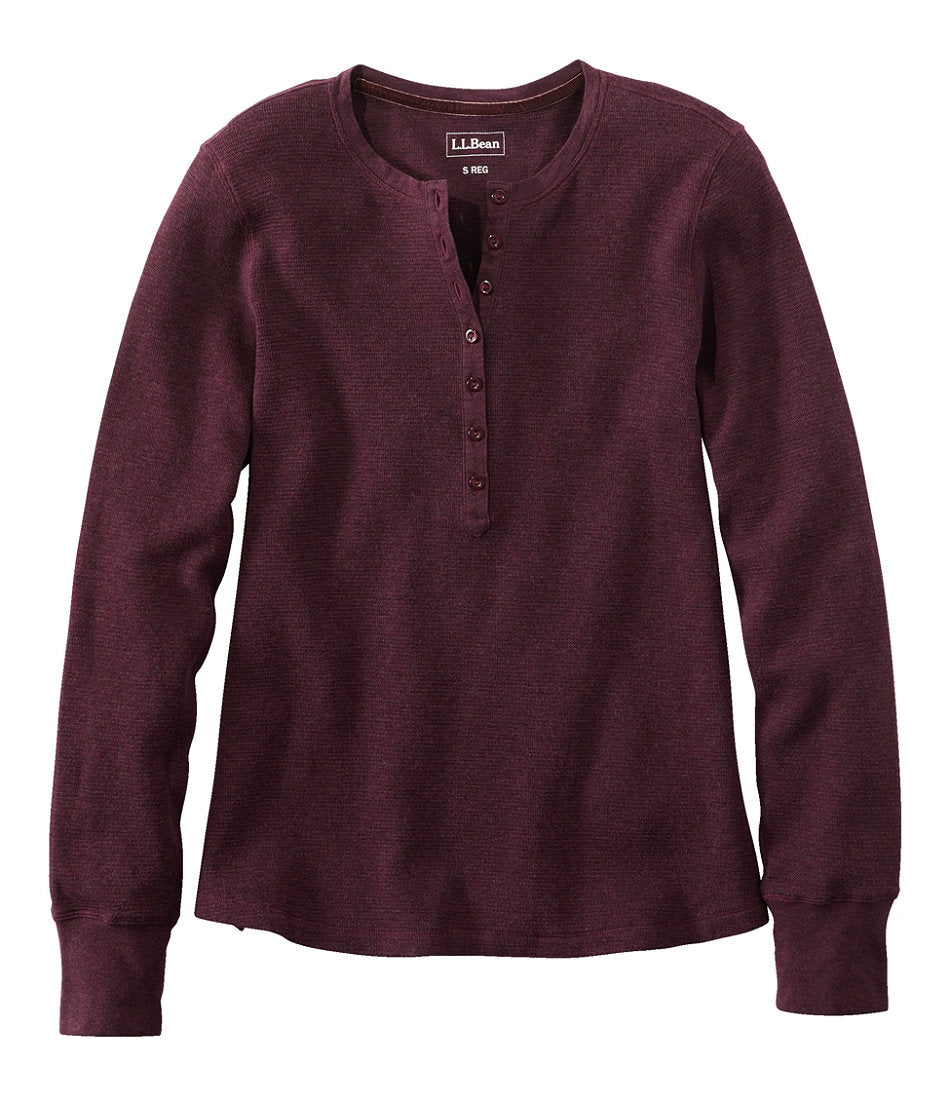 Women's Waffle-Knit Henley | L.L.Bean online