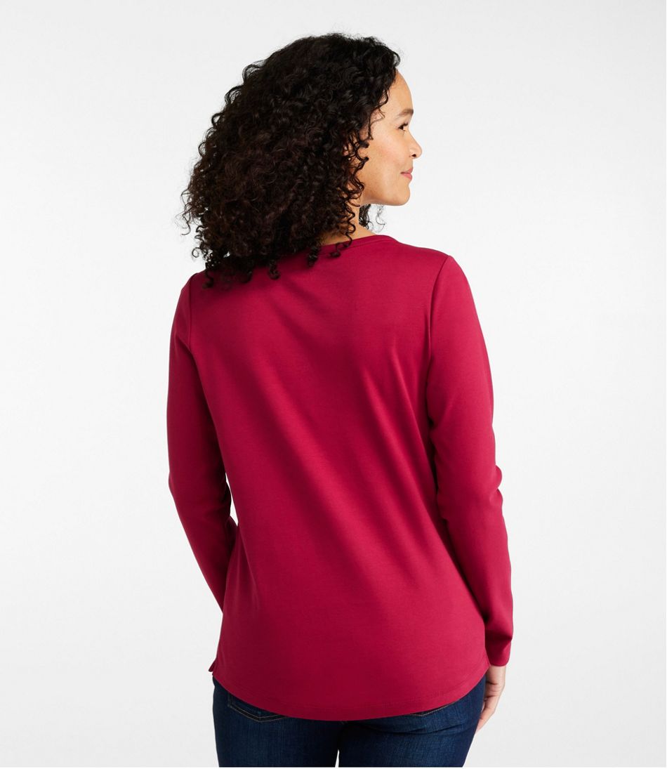 Women's L.L.Bean V-Neck Henley, Long-Sleeve | L.L.Bean for sale