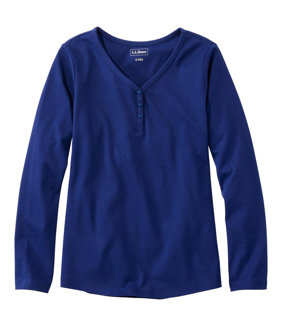 Women's L.L.Bean V-Neck Henley, Long-Sleeve | L.L.Bean for sale