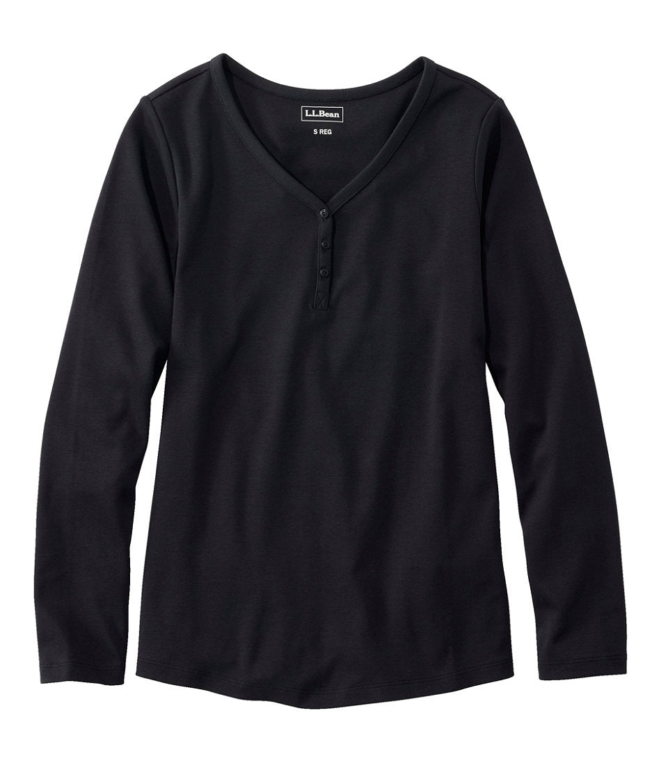 Women's L.L.Bean V-Neck Henley, Long-Sleeve | L.L.Bean for sale