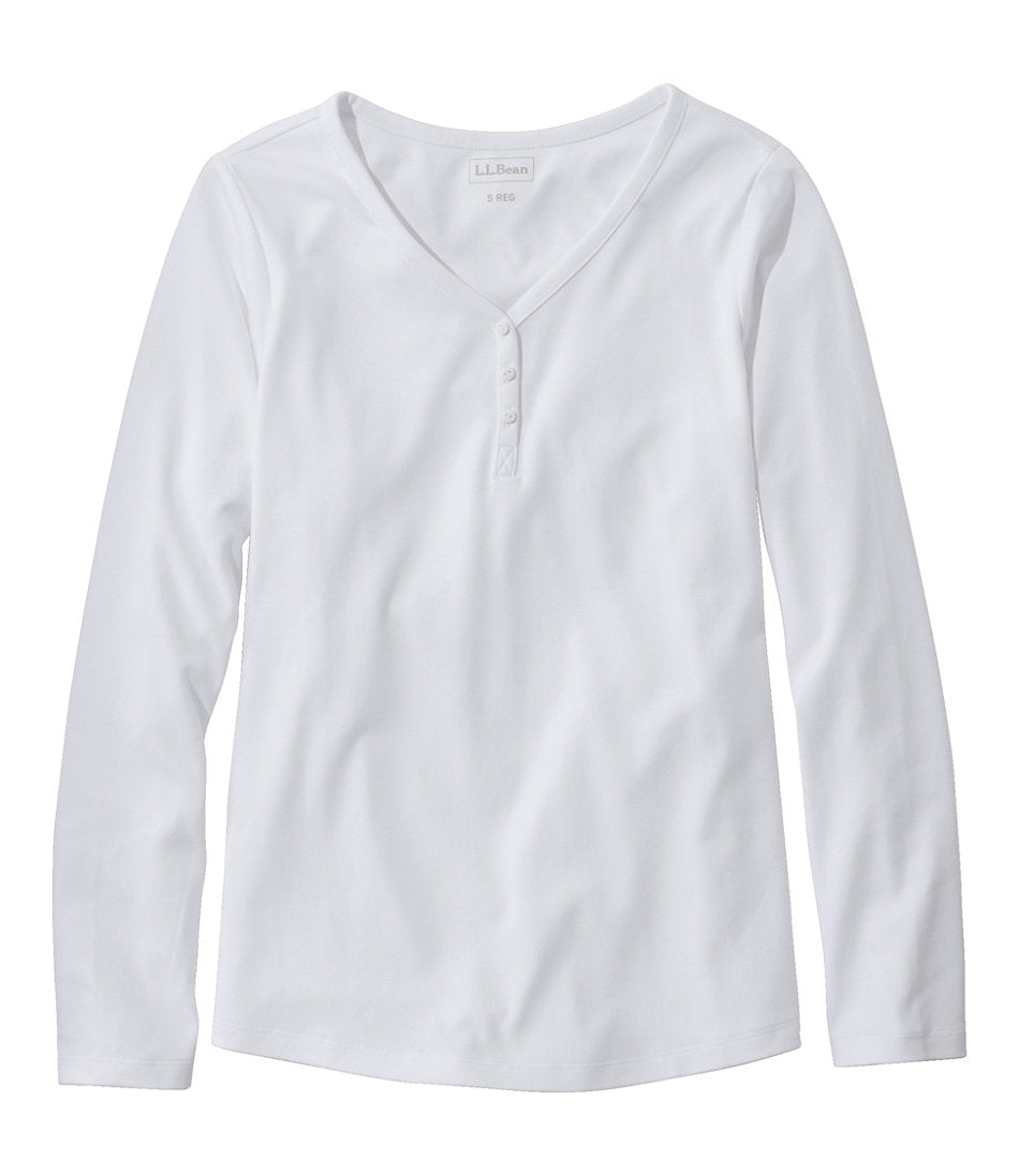 Women's L.L.Bean V-Neck Henley, Long-Sleeve | L.L.Bean for sale