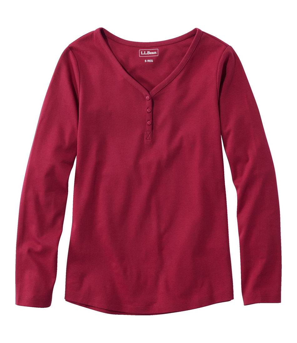 Women's L.L.Bean V-Neck Henley, Long-Sleeve | L.L.Bean for sale