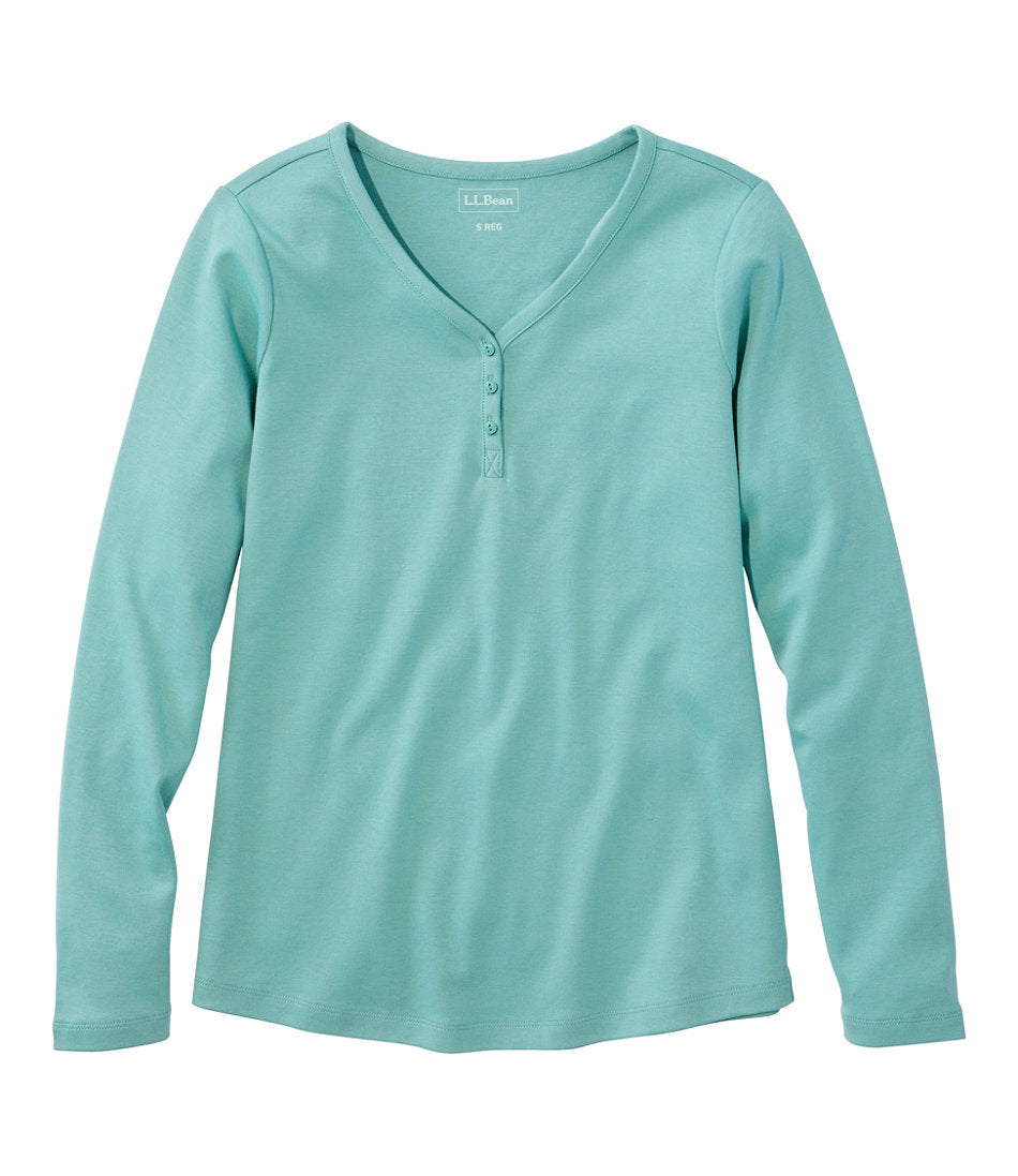 Women's L.L.Bean V-Neck Henley, Long-Sleeve | L.L.Bean for sale