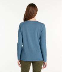 Women's Soft Stretch Supima-Blend Tee, Scoopneck Long-Sleeve | L.L.Bean on sale
