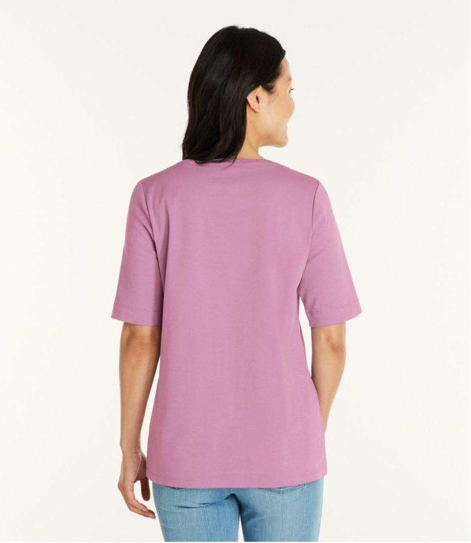 Women's L.L.Bean Jewelneck Tee, Elbow-Sleeve | L.L.Bean online