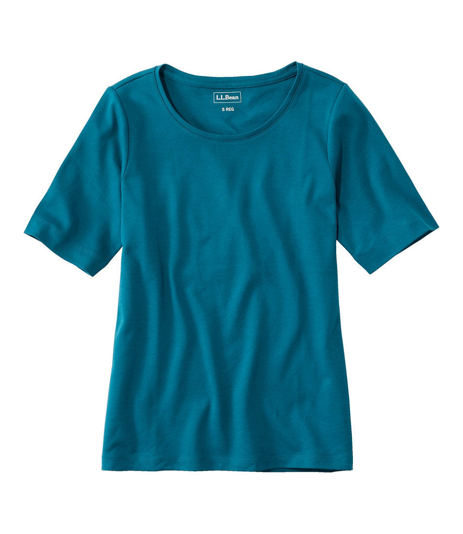Women's L.L.Bean Jewelneck Tee, Elbow-Sleeve | L.L.Bean online