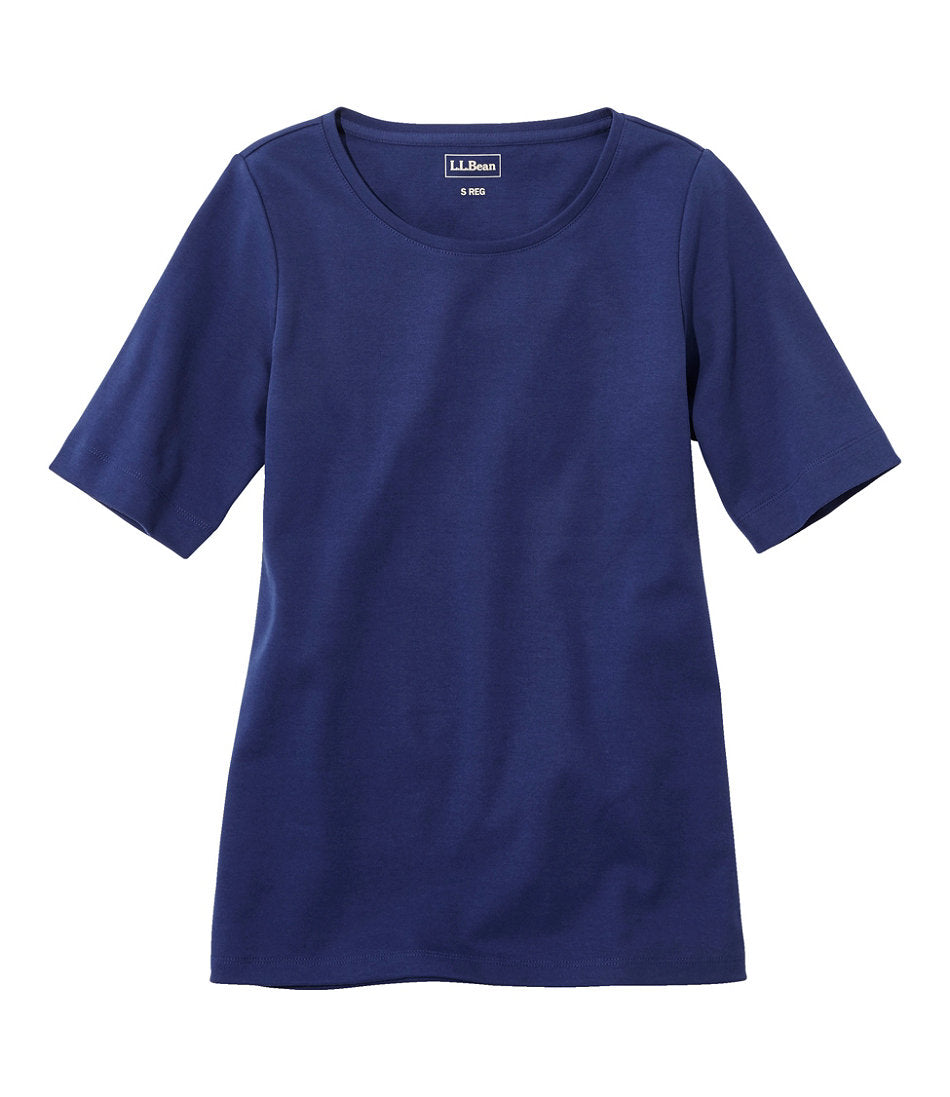 Women's L.L.Bean Jewelneck Tee, Elbow-Sleeve | L.L.Bean online