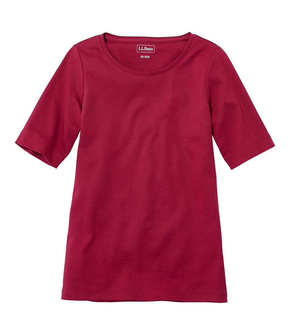 Women's L.L.Bean Jewelneck Tee, Elbow-Sleeve | L.L.Bean online