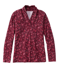 Women's Pima Cotton Tee, Shawl Long-Sleeve Print | L.L.Bean sale