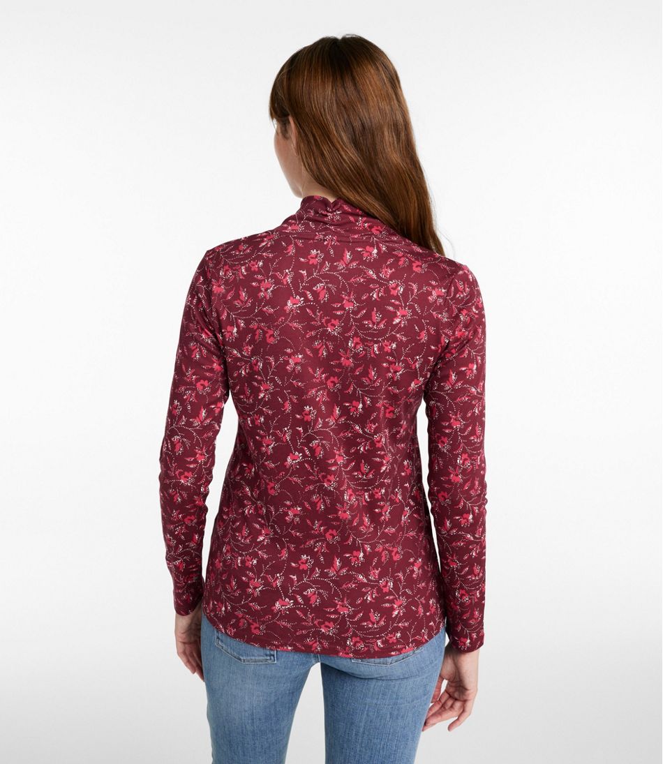 Women's Pima Cotton Tee, Shawl Long-Sleeve Print | L.L.Bean sale