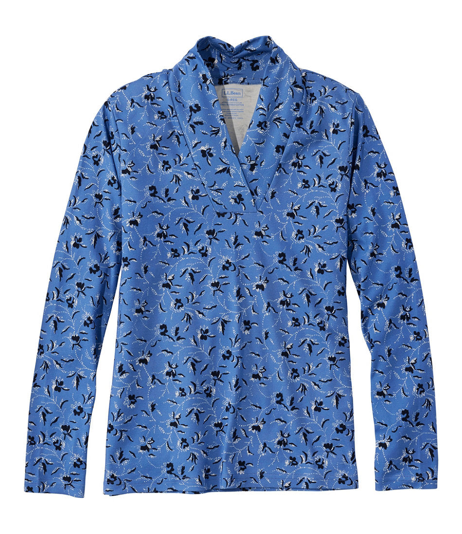 Women's Pima Cotton Tee, Shawl Long-Sleeve Print | L.L.Bean sale