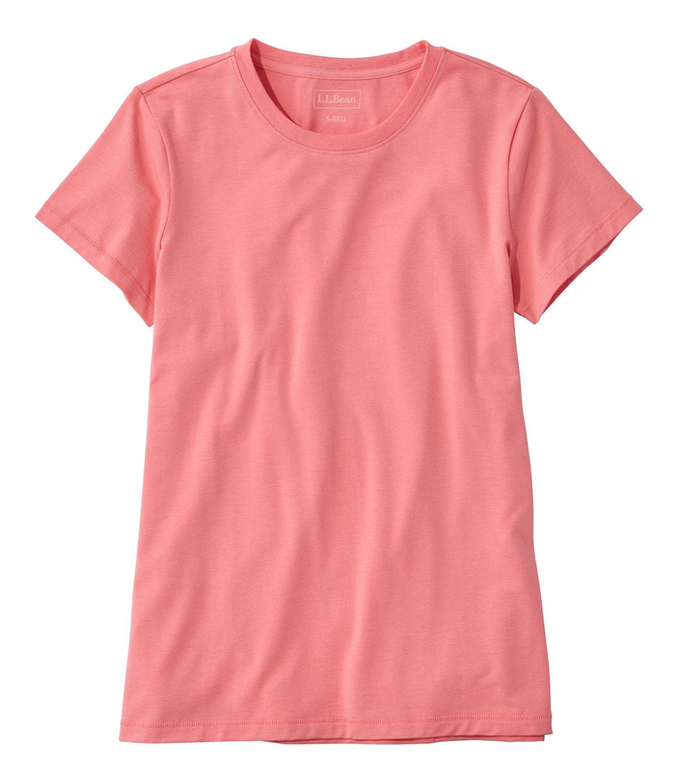 Women's Soft Stretch Supima-Blend Tee, Crewneck Short-Sleeve | L.L.Bean for sale