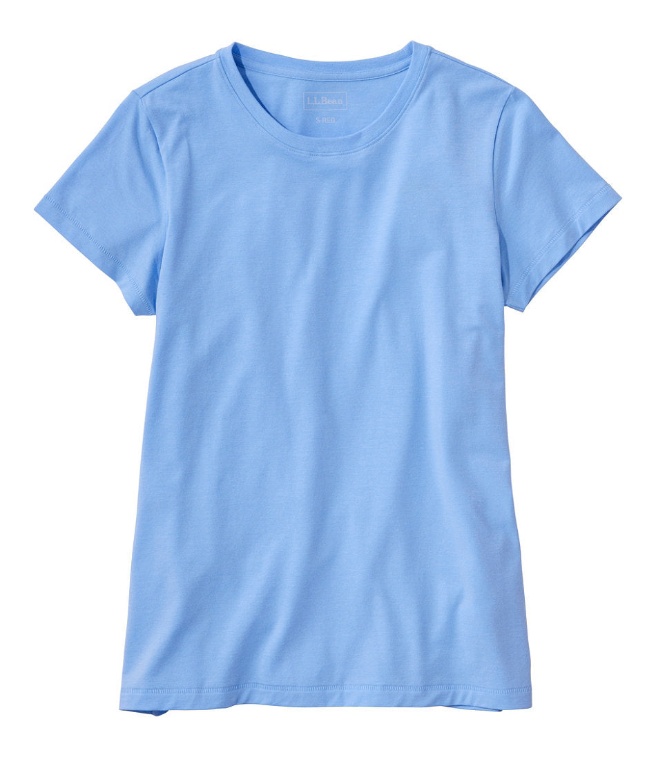 Women's Soft Stretch Supima-Blend Tee, Crewneck Short-Sleeve | L.L.Bean for sale