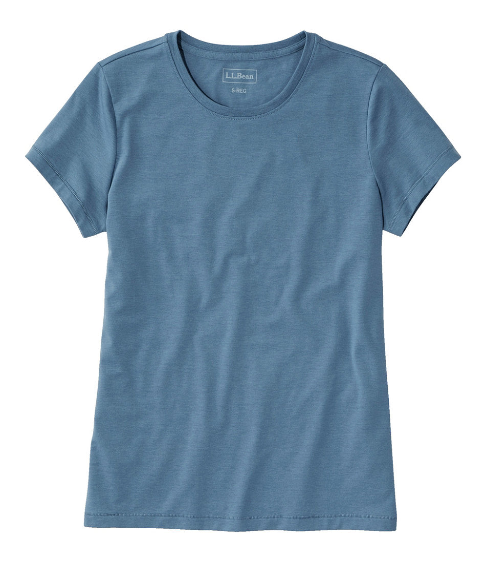 Women's Soft Stretch Supima-Blend Tee, Crewneck Short-Sleeve | L.L.Bean for sale
