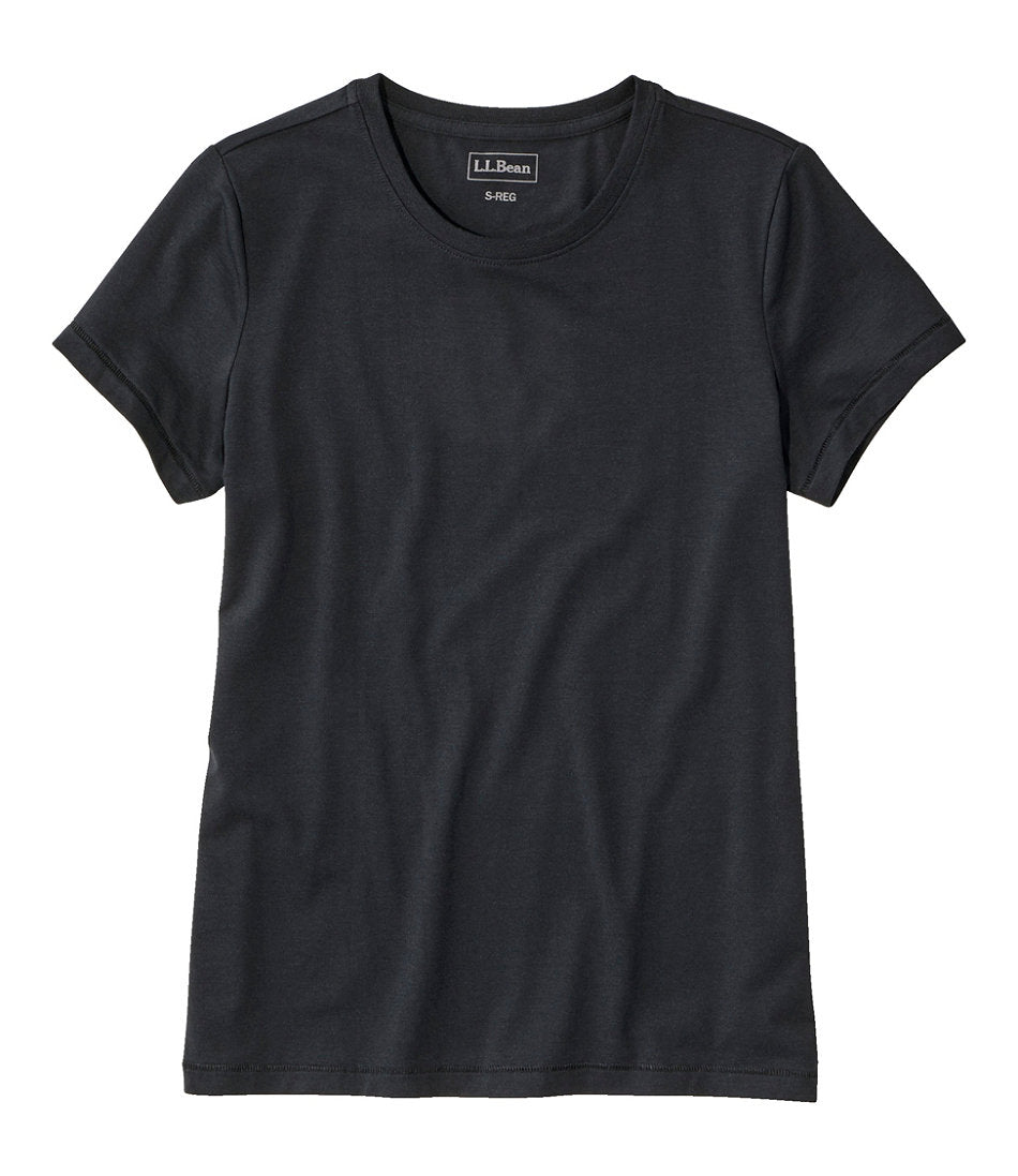 Women's Soft Stretch Supima-Blend Tee, Crewneck Short-Sleeve | L.L.Bean for sale