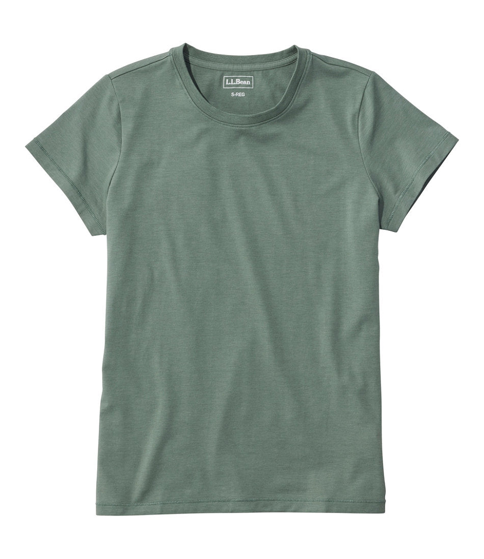 Women's Soft Stretch Supima-Blend Tee, Crewneck Short-Sleeve | L.L.Bean for sale