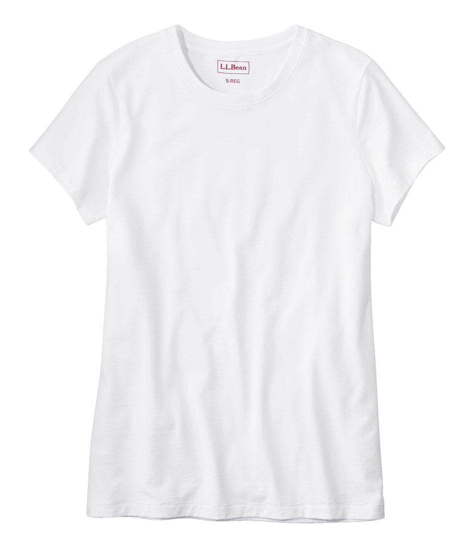 Women's Soft Stretch Supima-Blend Tee, Crewneck Short-Sleeve | L.L.Bean for sale