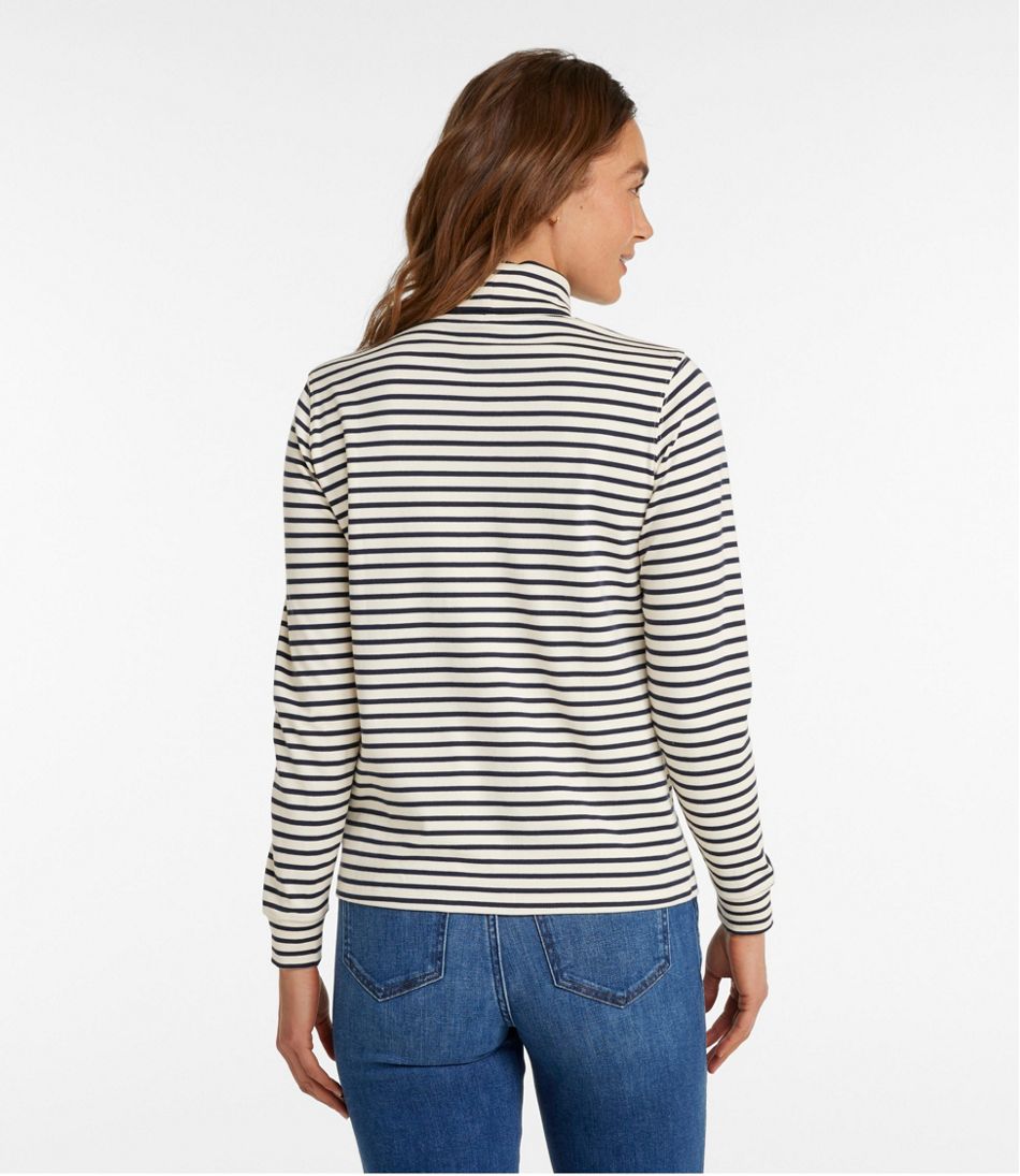 Women's L.L.Bean Interlock Turtleneck, Long-Sleeve Stripe | L.L.Bean on sale