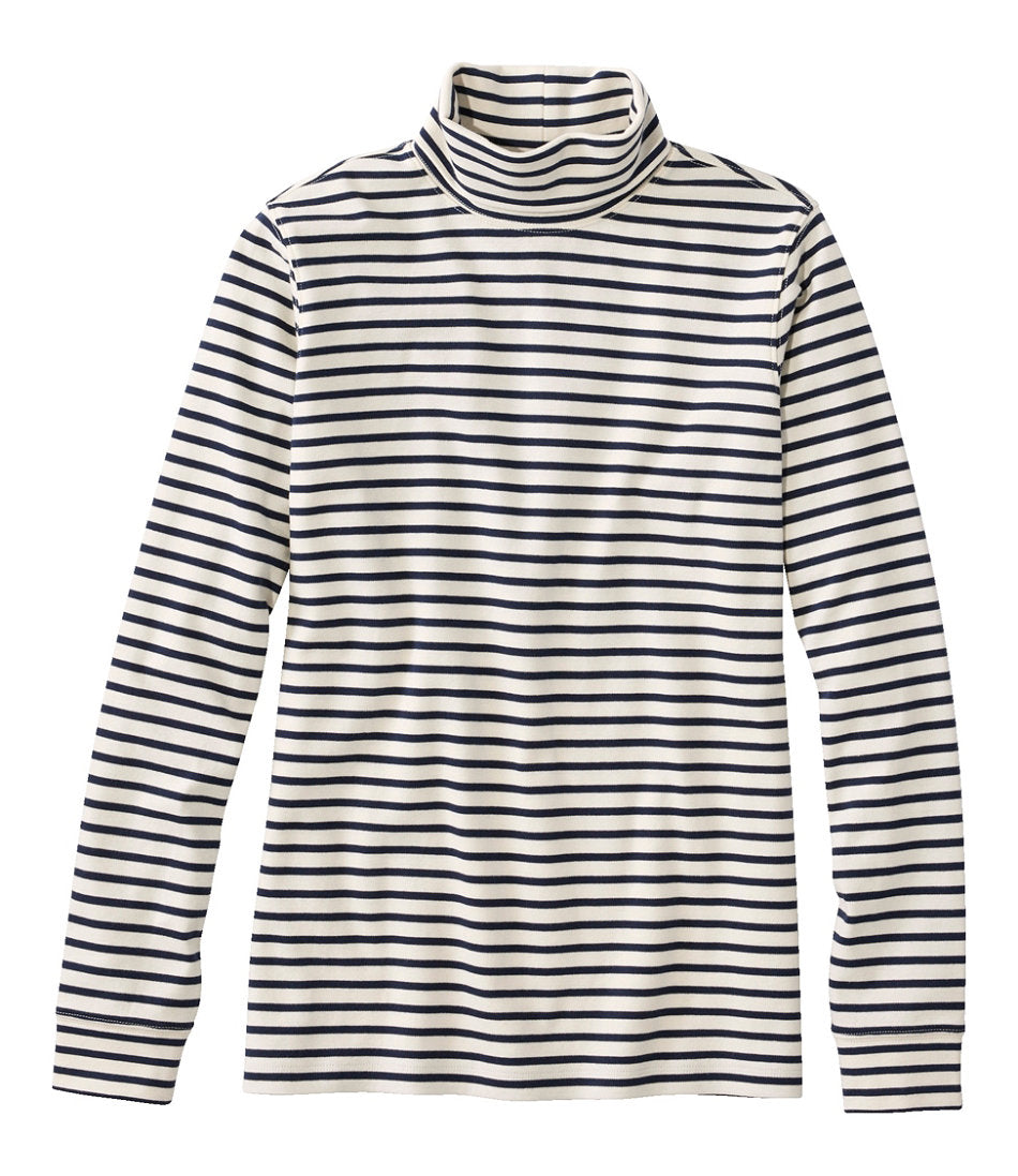 Women's L.L.Bean Interlock Turtleneck, Long-Sleeve Stripe | L.L.Bean on sale
