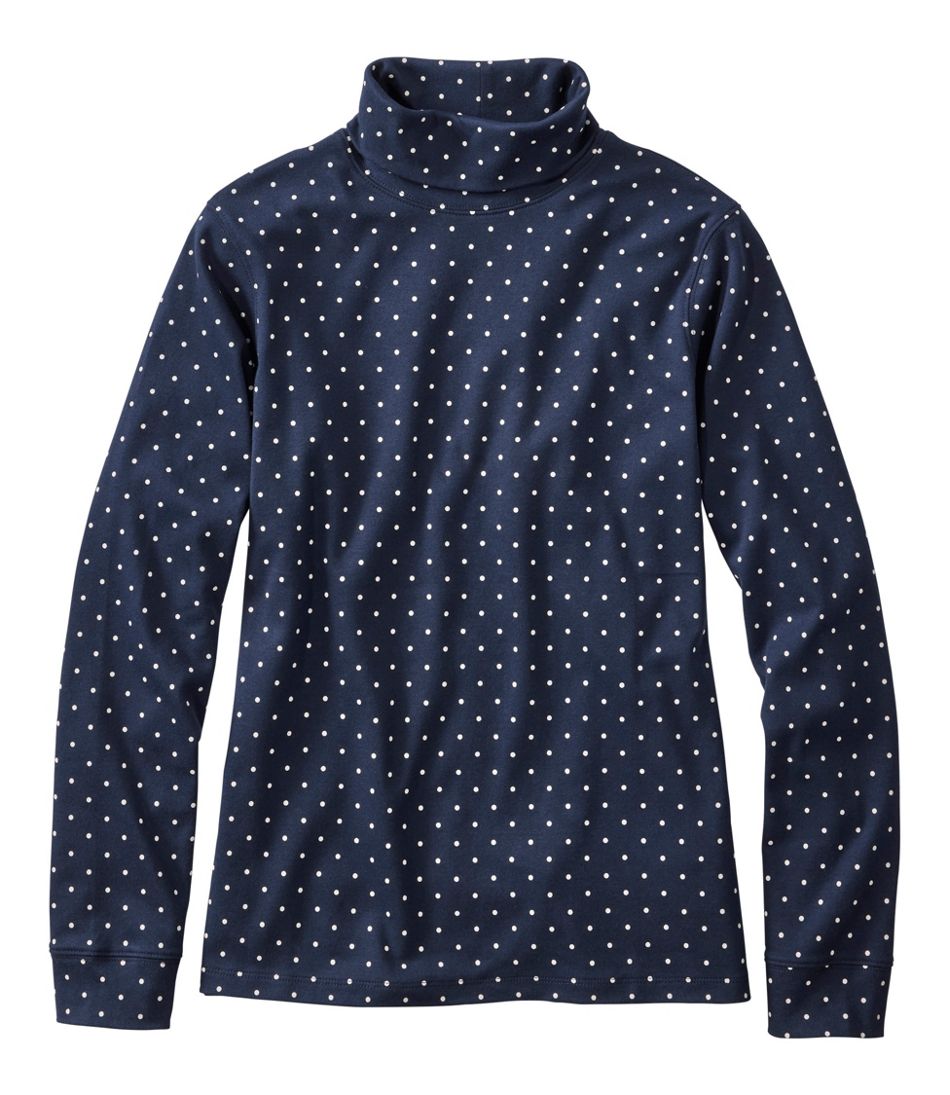 Women's L.L.Bean Interlock Turtleneck, Long-Sleeve Allover Print | L.L.Bean online