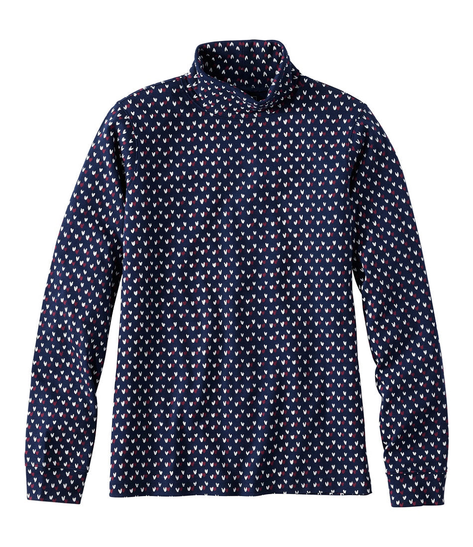 Women's L.L.Bean Interlock Turtleneck, Long-Sleeve Allover Print | L.L.Bean online