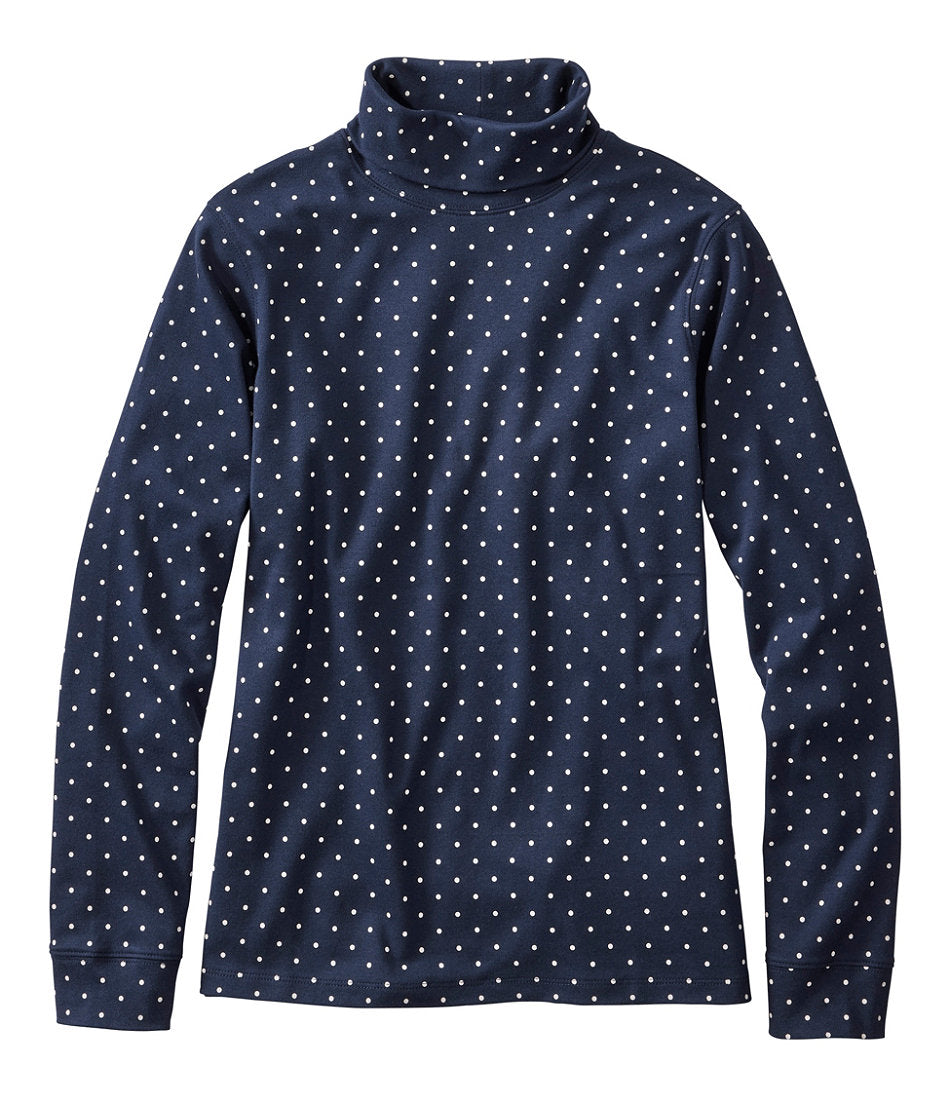 Women's L.L.Bean Interlock Turtleneck, Long-Sleeve Allover Print | L.L.Bean online