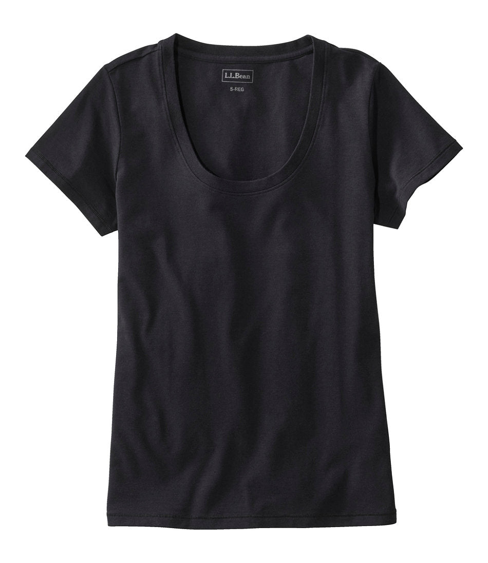 Women's Soft Stretch Supima-Blend Tee, Scoopneck Short-Sleeve | L.L.Bean on sale