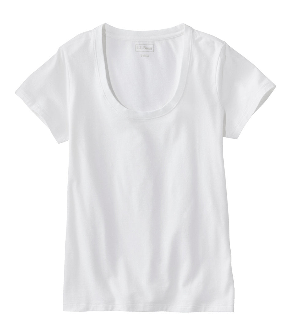 Women's Soft Stretch Supima-Blend Tee, Scoopneck Short-Sleeve | L.L.Bean on sale