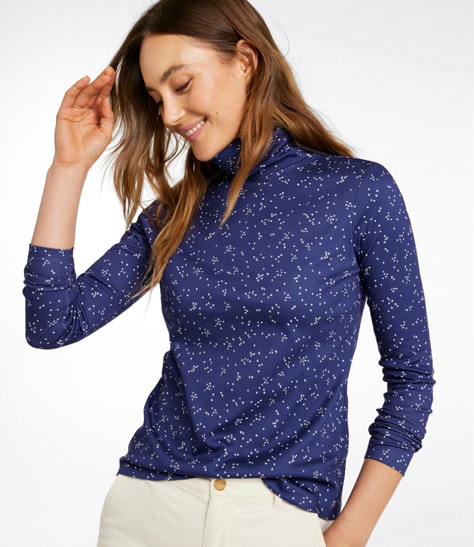 Women's Pima Cotton Turtleneck, Long-Sleeve Print | L.L.Bean discount